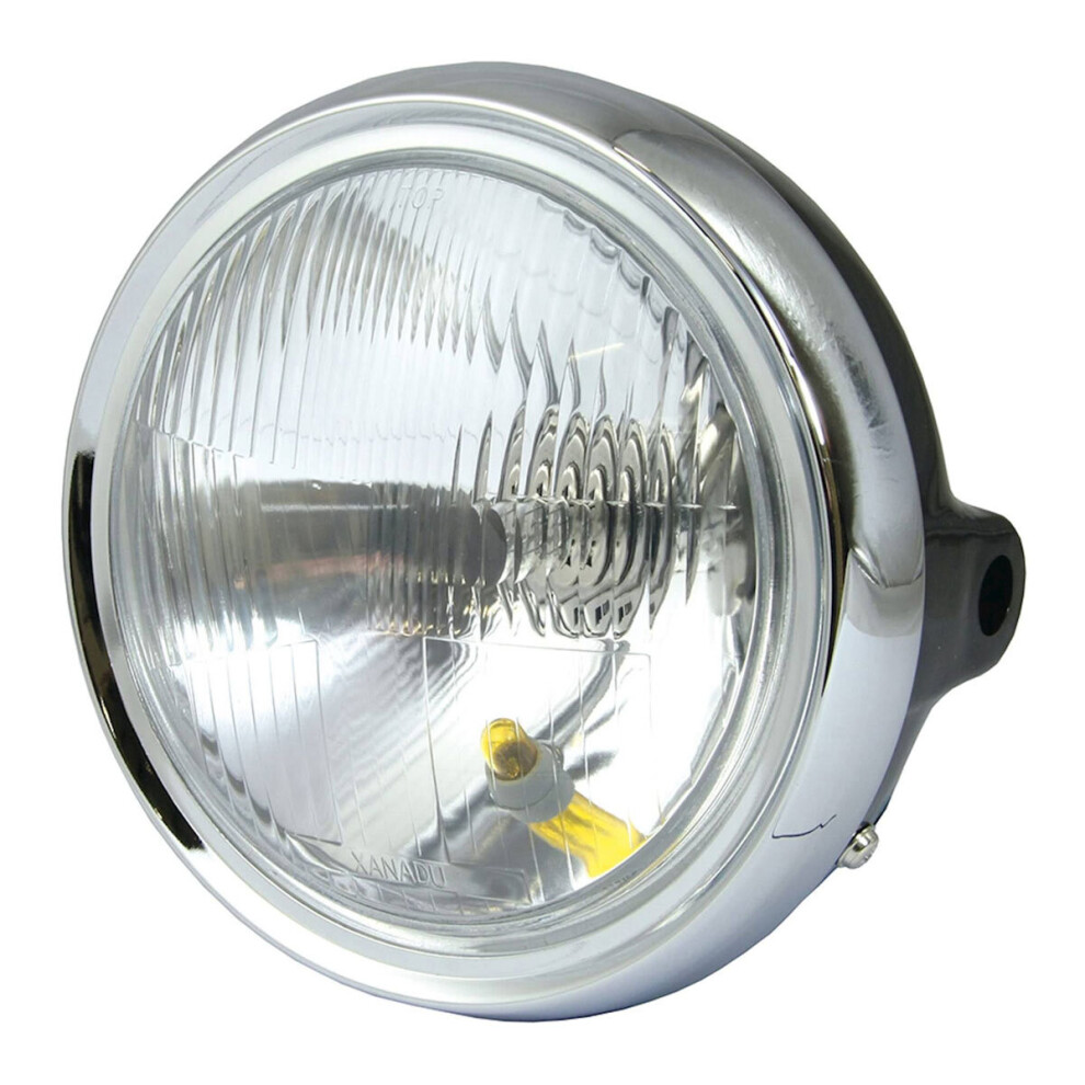 Bike It Headlight With Halogen H4 Bulb For Honda Cb250n - 12V 60/55W Silver 5034862057181