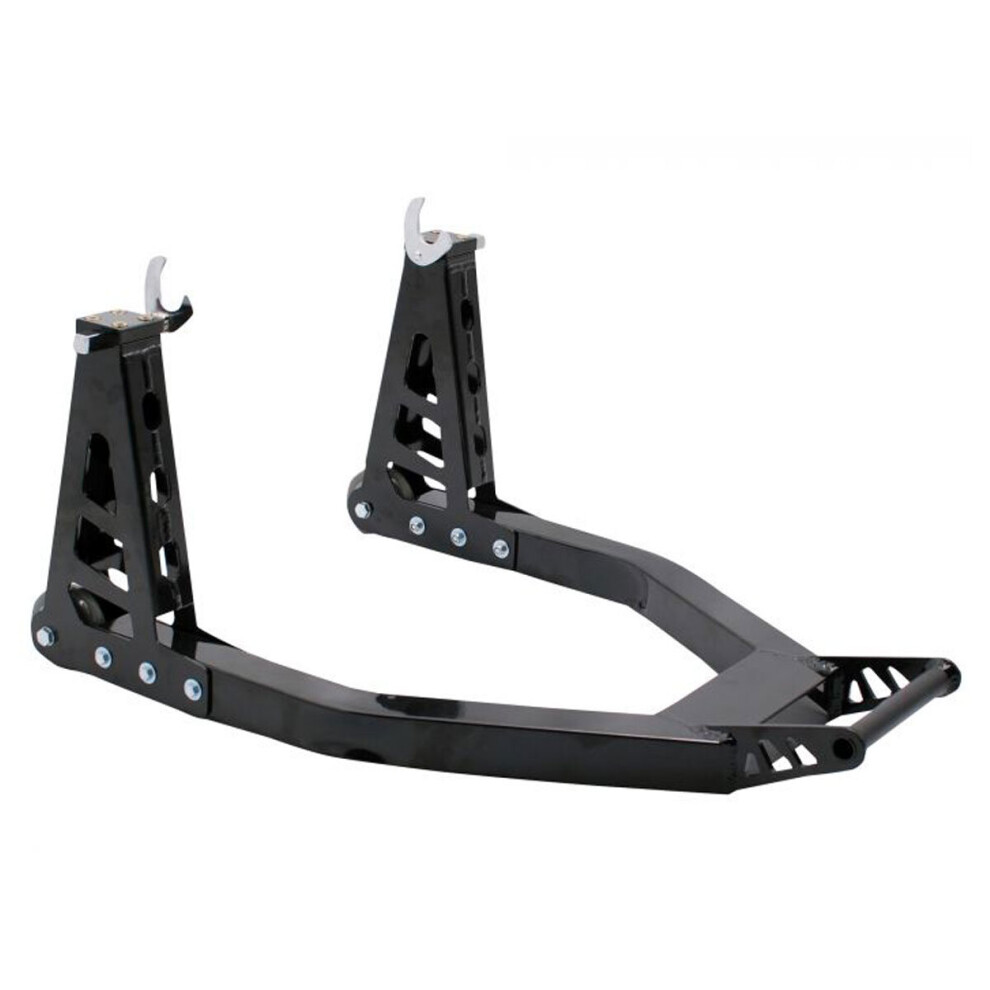 BikeTek Aluminium Box Rear Motorcycle Paddock Stand Black Universal Motorbike - Image 5