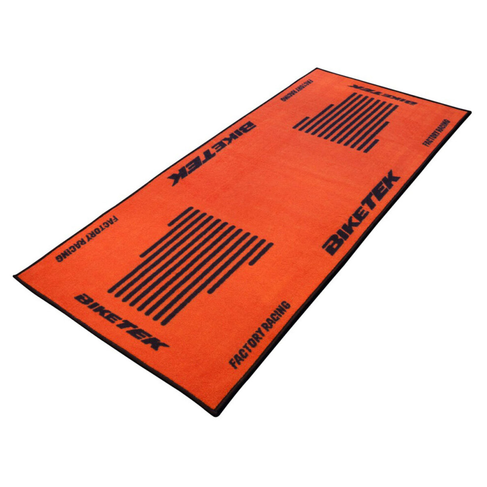 BikeTek Series 3 Orange Motorcycle Bike Pit Garage Mat for KTM - 190 x 80cm - Image 6