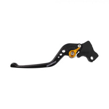 BikeTek Adjustable CNC Long Clutch Lever Black / Gold For Ducati 821 Hypermotard / Monster 821 / Multistrada 950 13-20