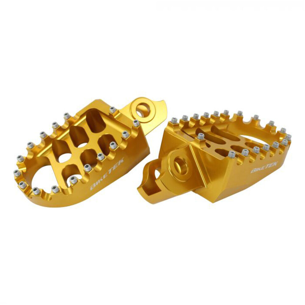 Biketek Mx Forged Wide Platform Footpegs For Suzuki Rmz450 - 08-09 Gold 5034862350572