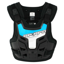 (L/XL) Bike It GP-Pro Evolution Lite Chest / Back Protector Black With Blue Sticker