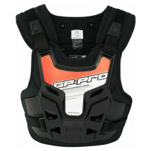 (L/XL) Bike It GP-Pro Evolution Lite Chest / Back Protector Black With Orange Sticker