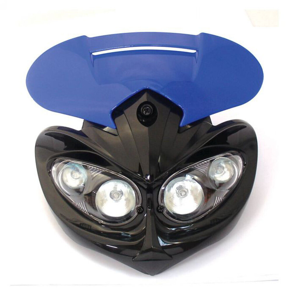 Bike It Universal Enduro Rage Headlight / - 12V 20W Blue/Black 5034862218209