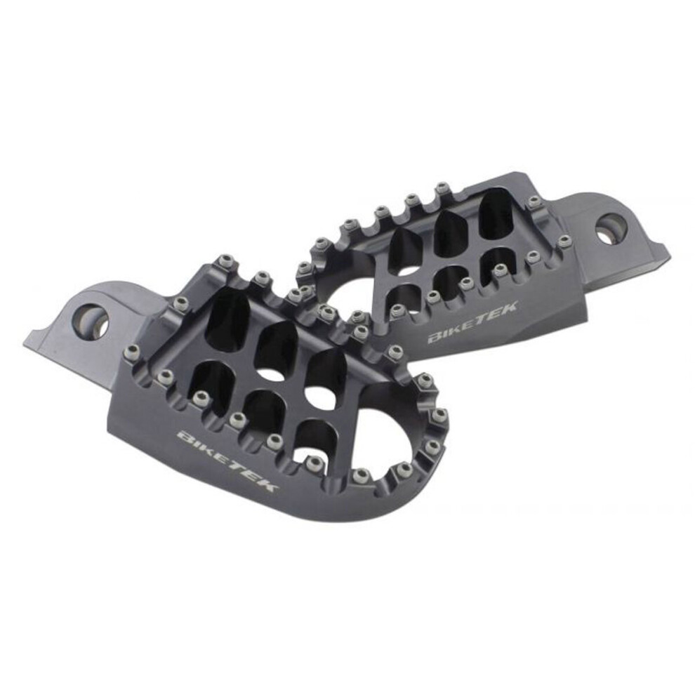 Biketek Mx Forged Wide Platform Footpegs Gunmetal For Suzuki Rmz250 07-09 / Rmz450 05-07 5034862350558
