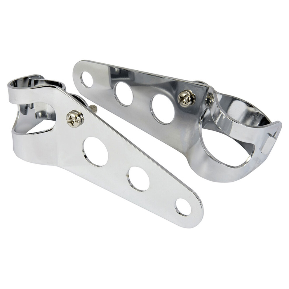 Bike It Standard Headlight Brackets Chrome - 30-38 Mm 5034862057211