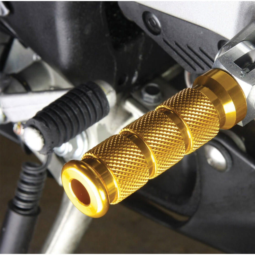 Biketek Replacement Alloy Round Sports Pillion Footpegs For Honda Gold 5034862053190
