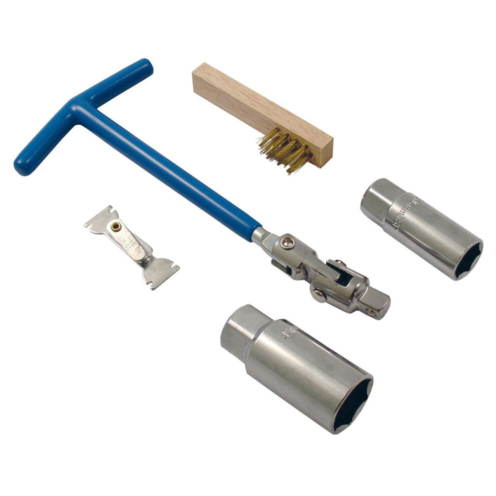 Bike It 5 Piece Spark Plug Maintenance Set Including Brush & Gauge 5034862252845