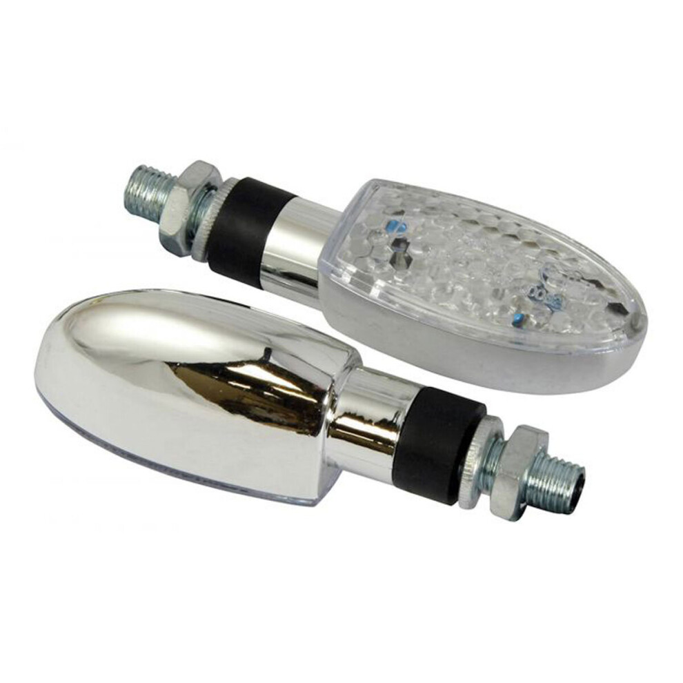 Bike It Led Orb Indicators With Chrome Effect Body & Clear Lens 5034862326140