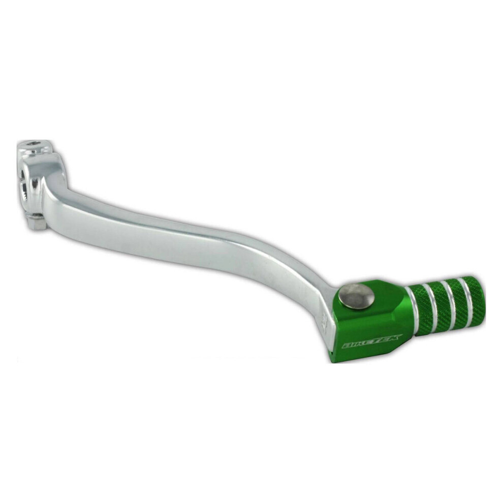 Biketek Mx Alloy Gear Lever With Tip For Kawasaki Kx450f - 09-15 Silver/Green 5034862351487
