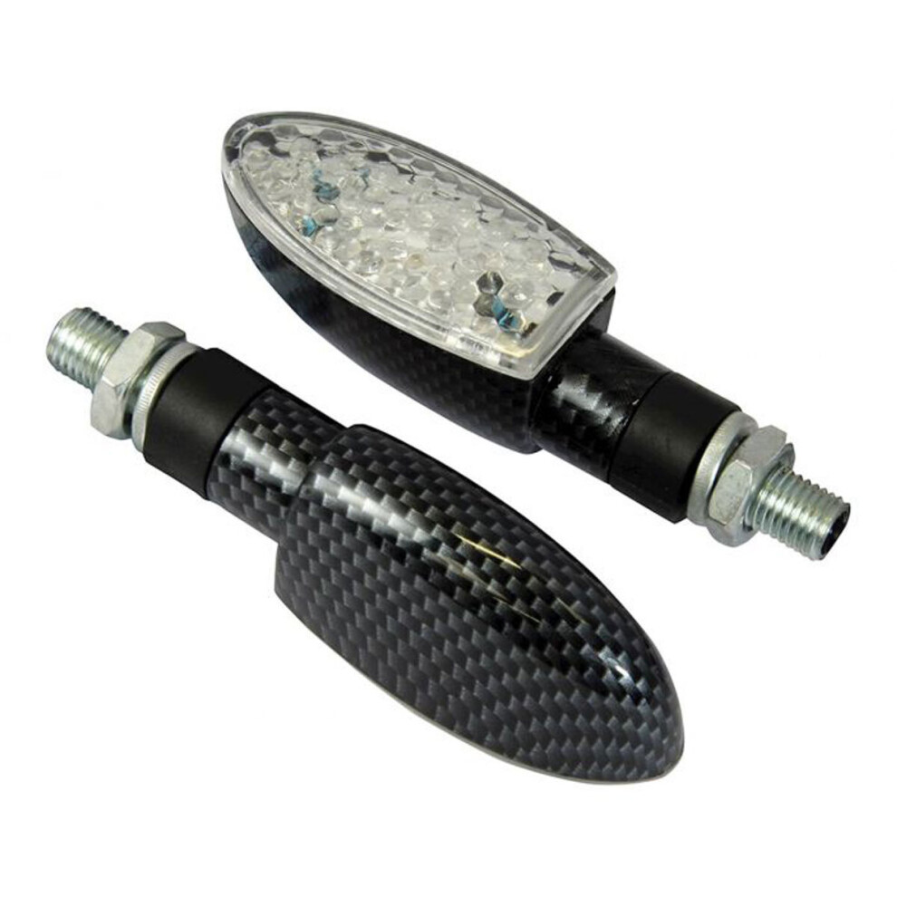 Bike It Led Orb Indicators With Carbon Effect Body & Clear Lens 5034862326133