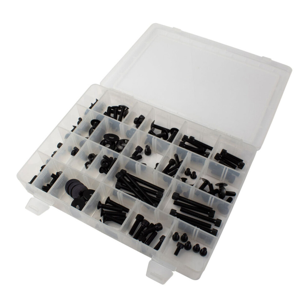 Bike It Universal Screw Kit Black - 150 Pieces 5034862323804