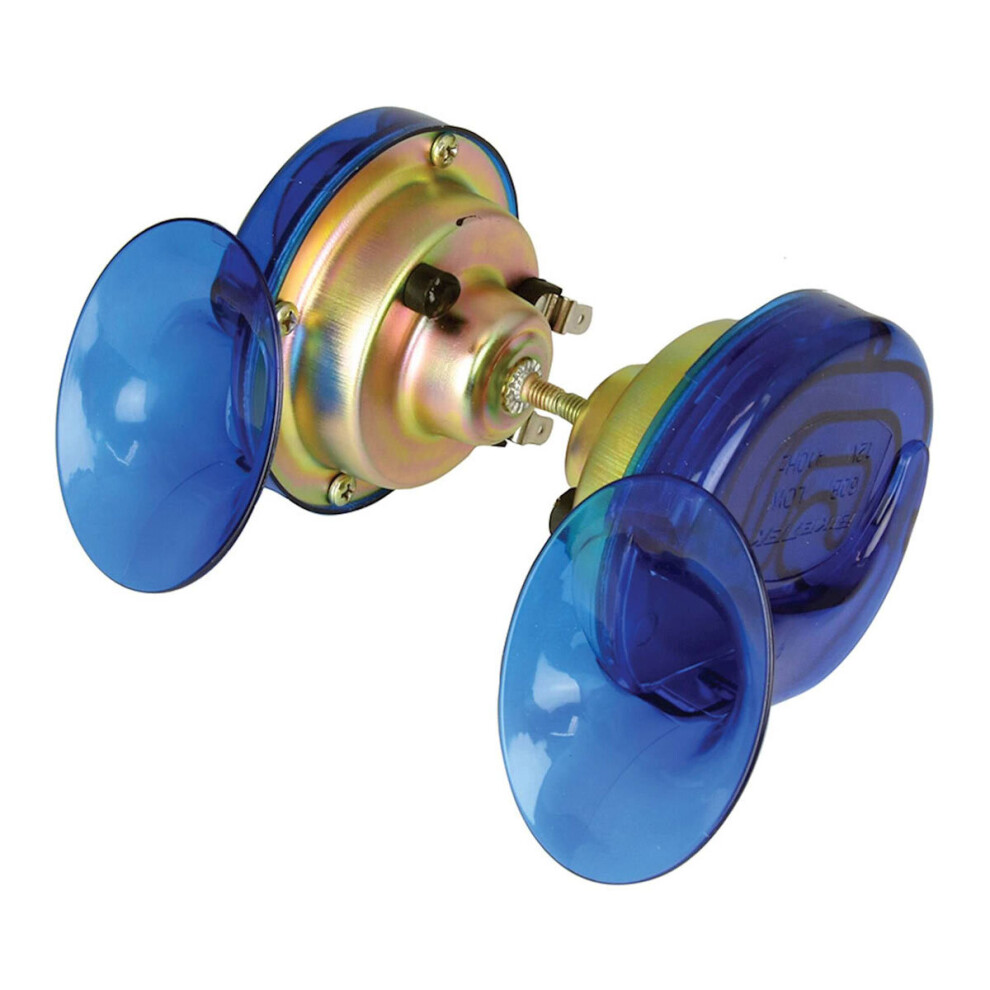 Bike It 12V Snail Horn - Twin Pack Blue 5034862343062