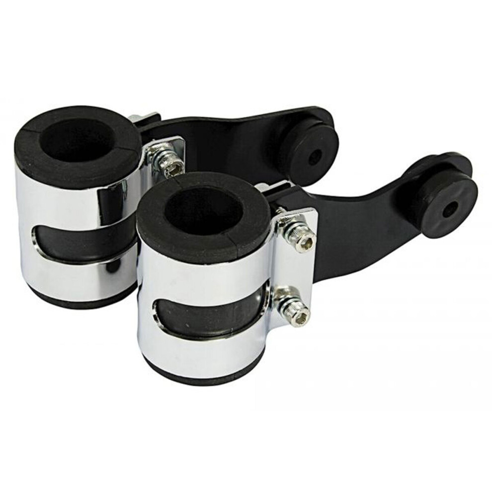 Bike It Deluxe Headlight Brackets With 31 Mm Rubbers Black 5034862057280