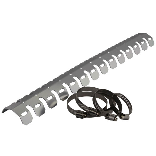 Bike It Exhaust Protector Shield Silver With 4 Clamps - 61 cm