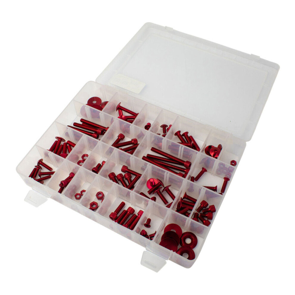 Bike It Universal Screw Kit Red - 150 Pieces 5034862323842
