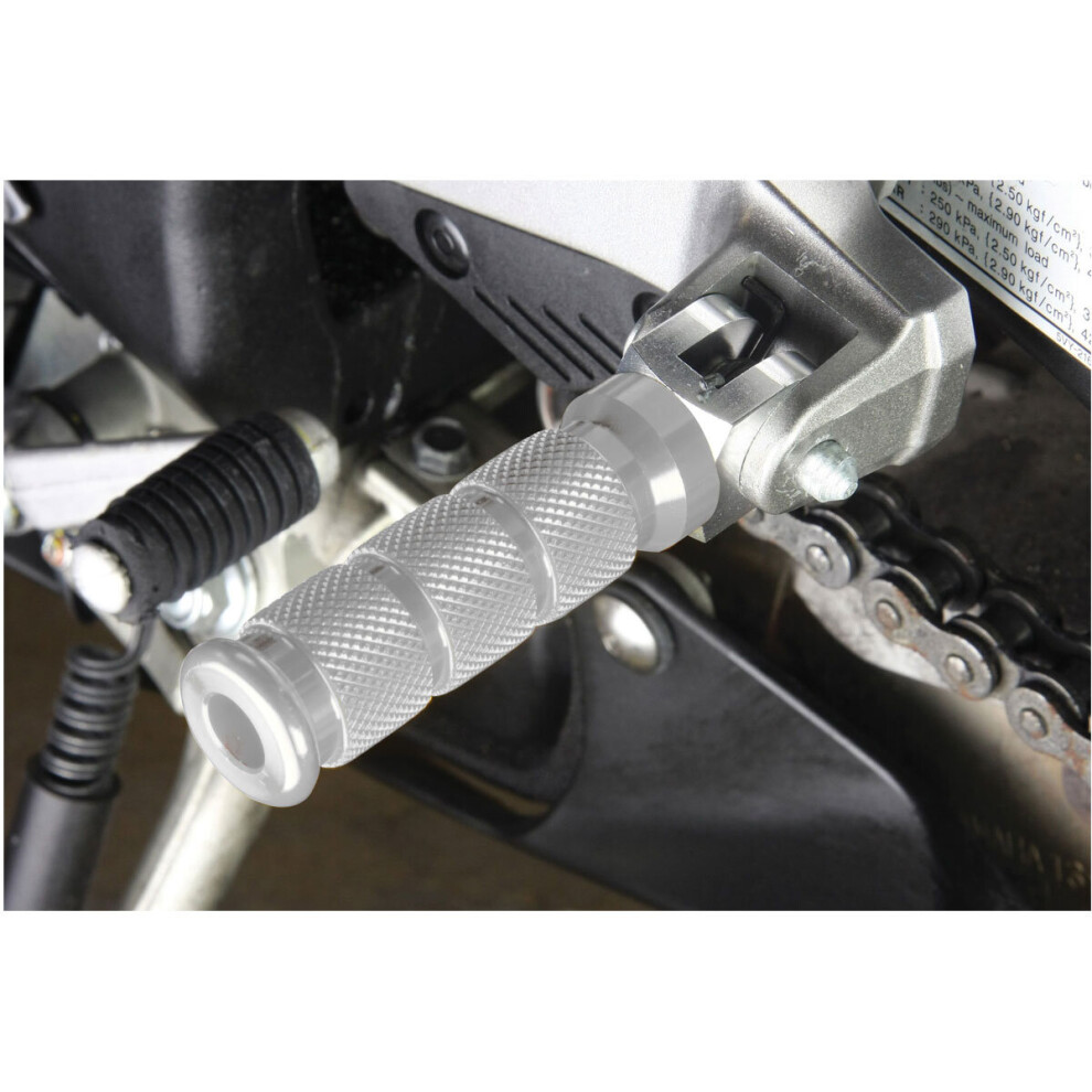 Biketek Alloy Round Sports Pillion Footpegs Chrome For Yamaha 5034862204622