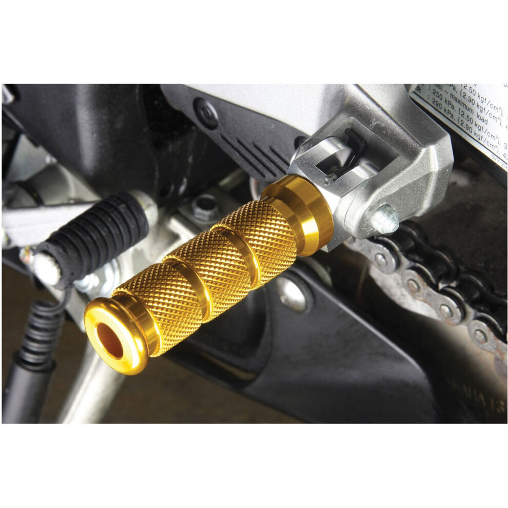 Biketek Alloy Round Sports Pillion Footpegs For Yamaha Gold 5034862204639