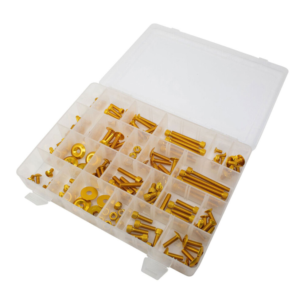 Bike It Universal Screw Kit Gold - 150 Pieces 5034862323835