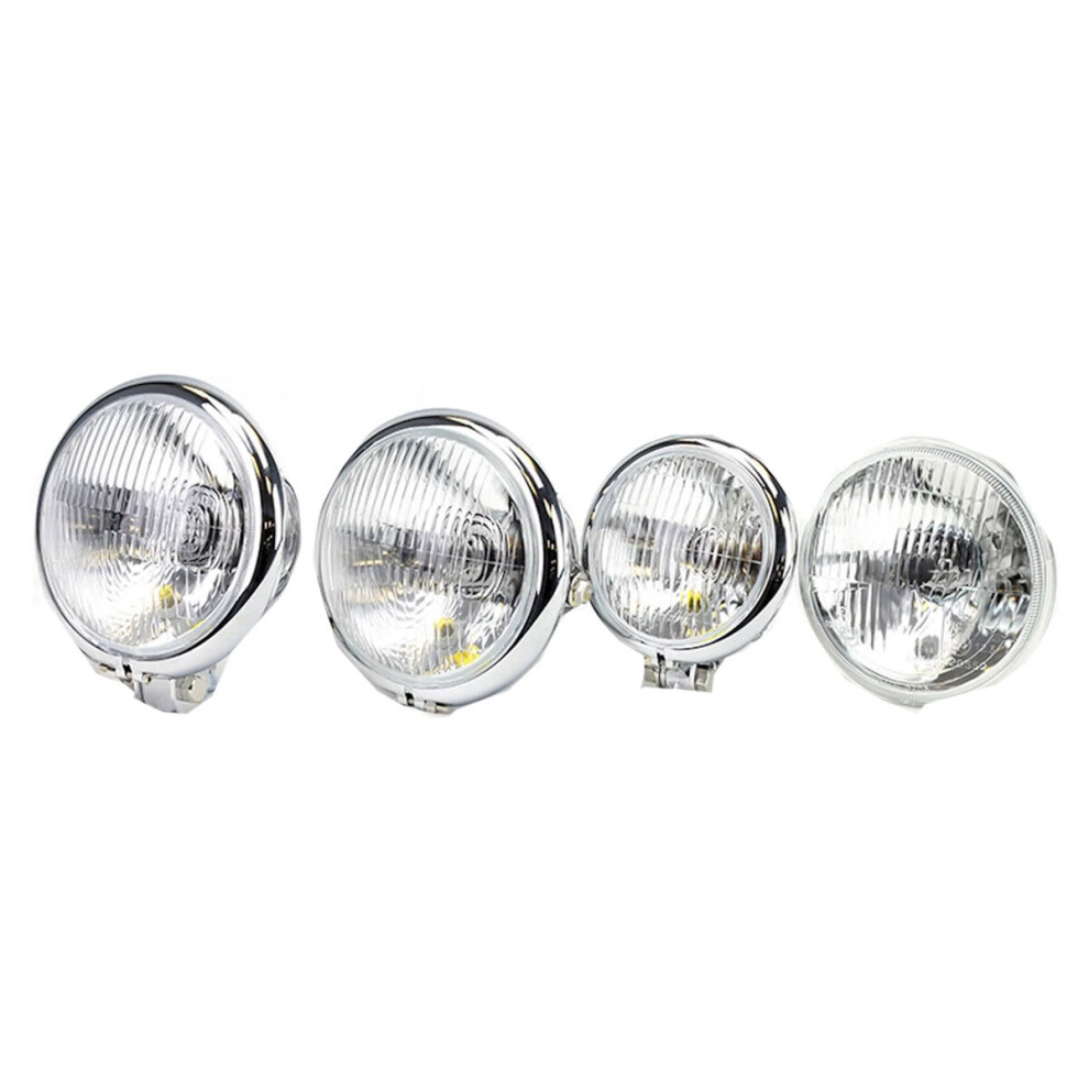Bike It Left Dip Universal Bates Headlight With Bottom Mount Chrome - 5Â¾" 5034862056788