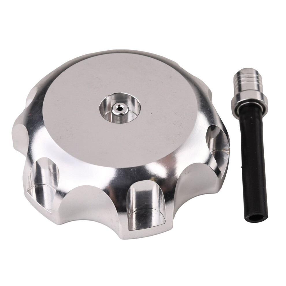 Bike It Mx Fuel Cap With Vent Valve For Yamaha Yz 03> / Kawasaki Kx250 05> - Fits 50Mm Outside Diameter Thread Silver 5034862226969