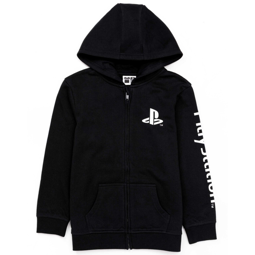 (5-6 Years) PlayStation Kids Hoodie Zip Up Boys Games Logo Black Jumper Jacket