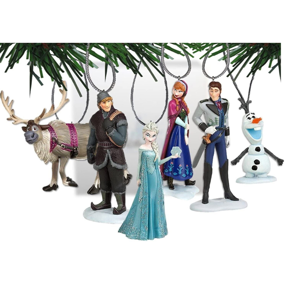Disney's Frozen Holiday Ornament Set- (6) PVC Figure Ornaments Include