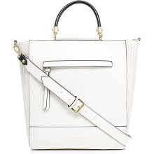 Rjr.John Rocha Womens White Woven Tote Bag