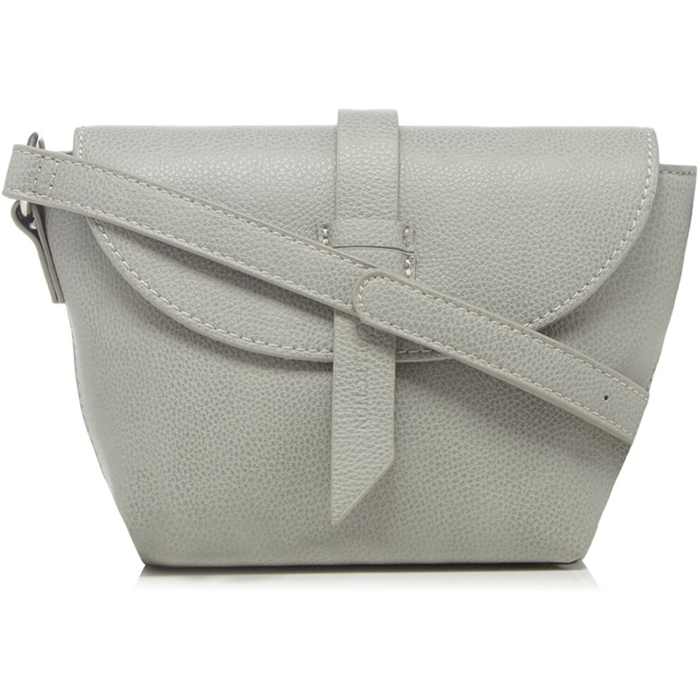 The Collection Womens Grey Front Tab Cross Body Bag