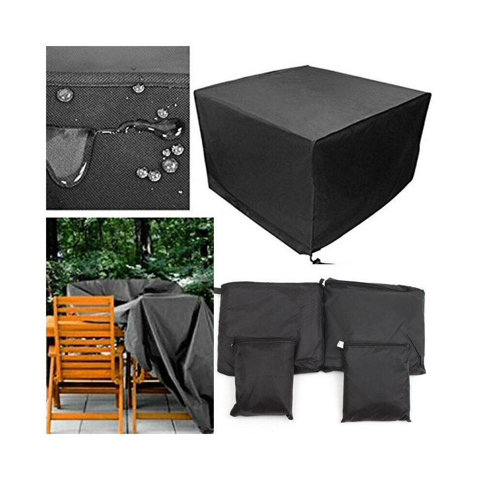 (L) Outdoor Patio Garden Furniture Waterproof Cover 210D Oxford Rain Dust Table Chair Shelter Protector