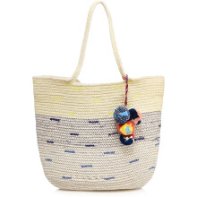 Nine By Savannah Miller Womens Navy Straw Shopper Bag