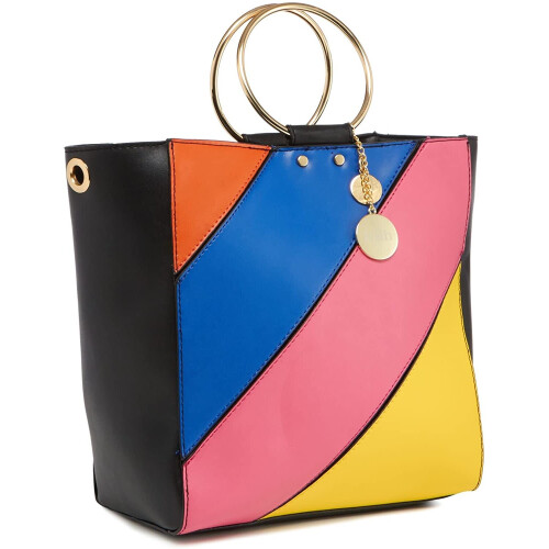 Disney Faith Womens Multi-Coloured Rainbow Stripe Shopper Bag 1