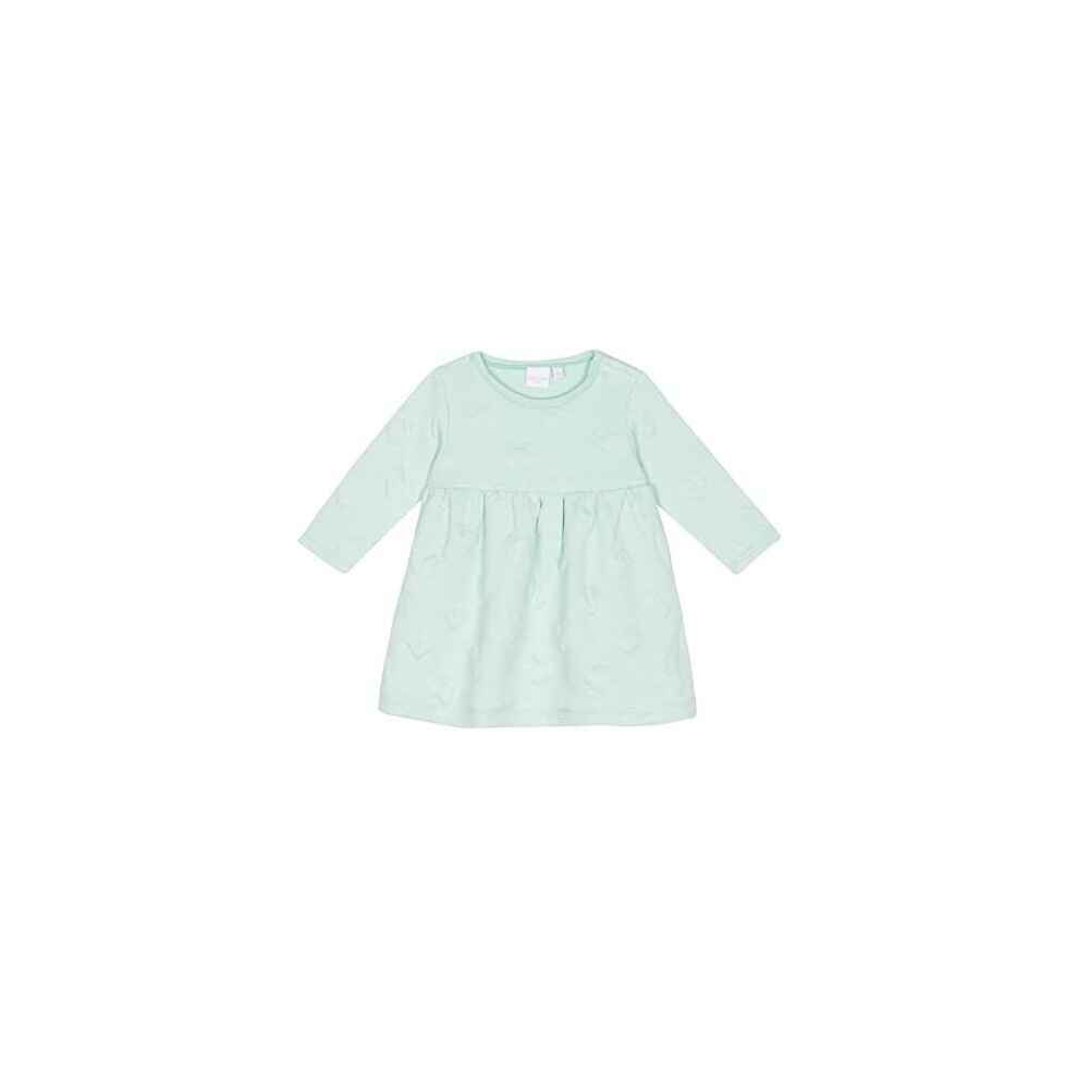 bluezoo - Baby girls' aqua heart textured jersey dress- Size 6 - 9 mo