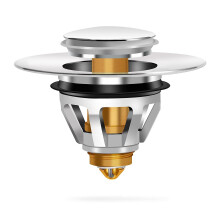 Bullet Core Push Filter Sink Drain Stopper Basin Pop-up Bounce Filter Bathroom Sink Plug