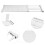 Living And Home (50-80cm) Adjustable Closet Cupboard Storage Shelf Organizer Extendable Divider Rack White 6