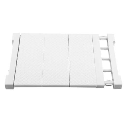 Living And Home (38-55cm) Adjustable Closet Cupboard Storage Shelf Organizer Extendable Divider Rack White 2
