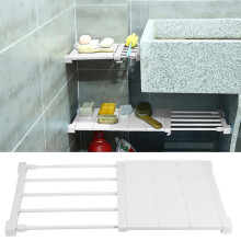 (30-40cm) Adjustable Closet Cupboard Storage Shelf Organizer Extendable Divider Rack White
