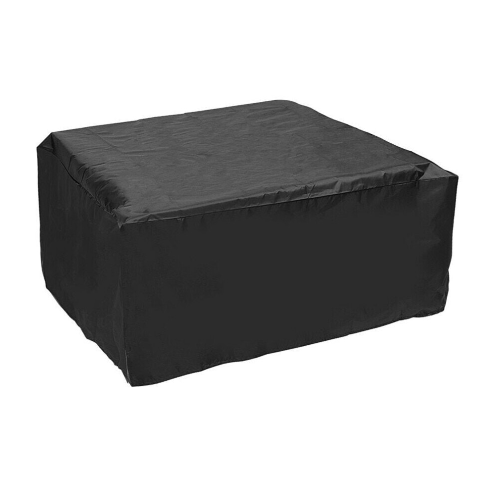 (Black) 90x90x40cm Furniture Waterproof Cover Dust Rain Protect For Rattan Table Outdoor Cube Round Garden