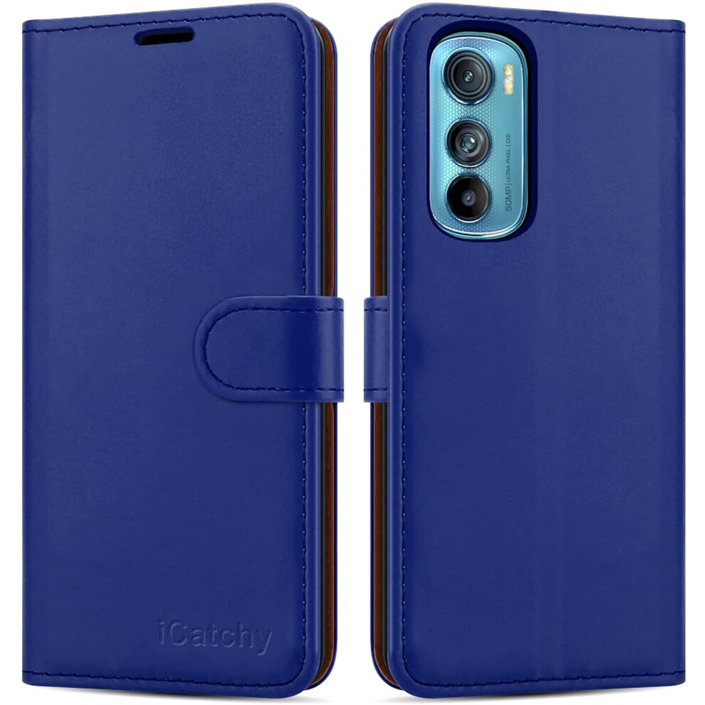 (Blue) For Motorola Edge 30 Phone Wallet Book-image-OPC-P99QRS2-NEW