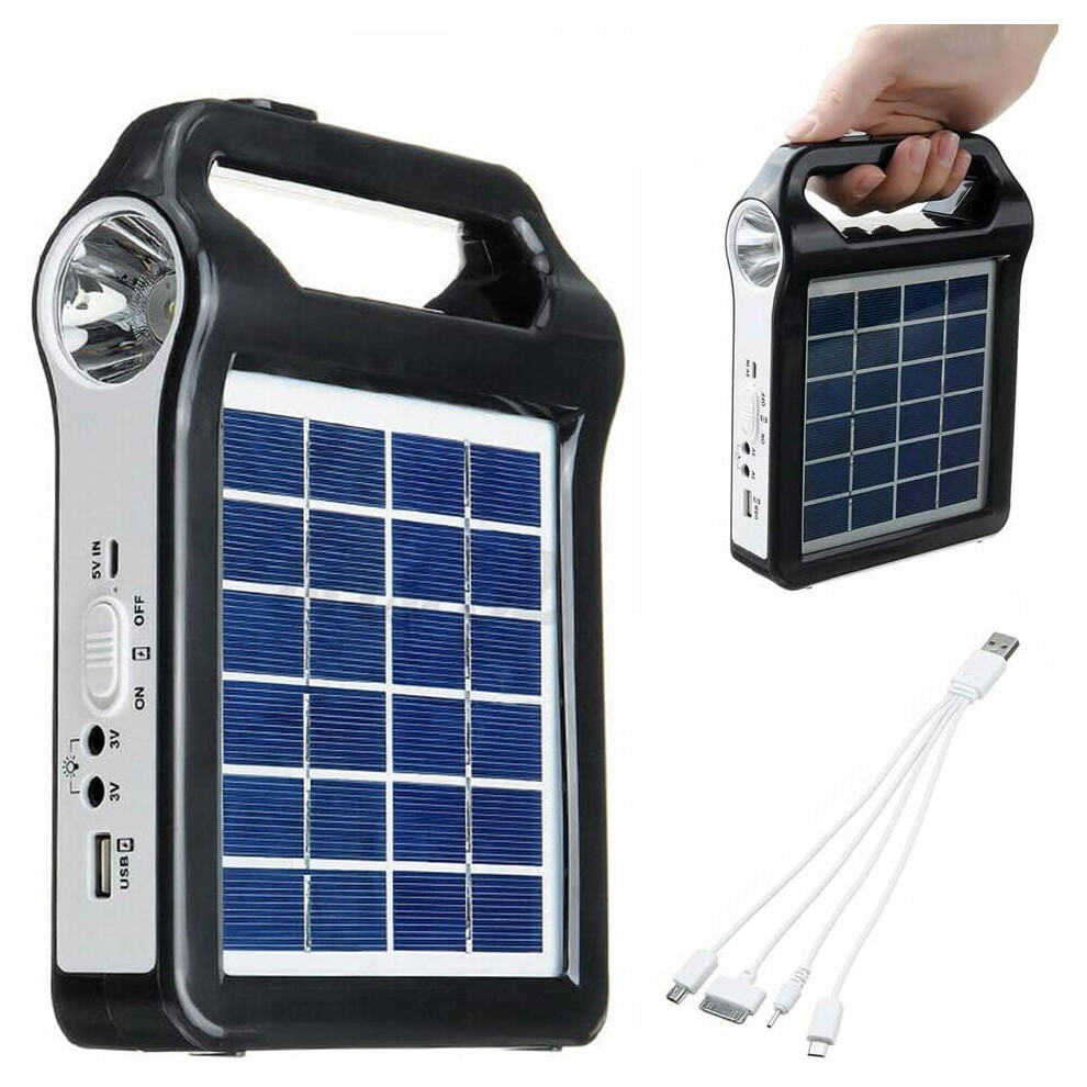 Portable Solar Power Bank Waterproof LED External Backup Power Charger