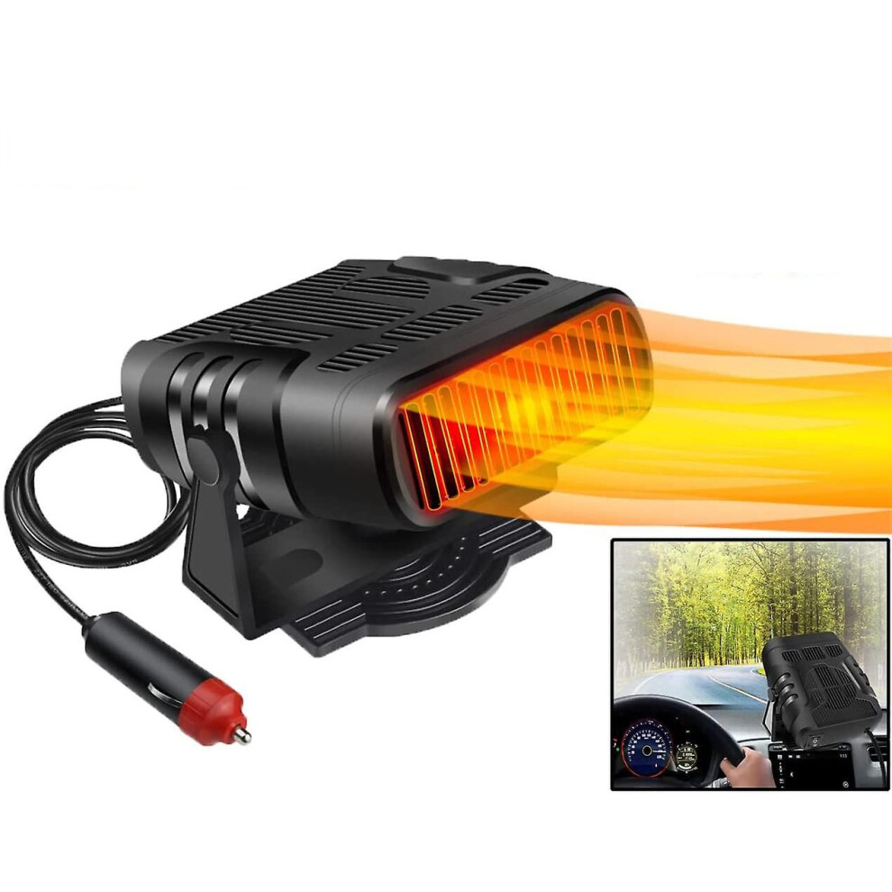 (12V) Car Heater Windshield Defroster Portable Defogger 12V 24V Fast Heating Cooling Fan 768664253810