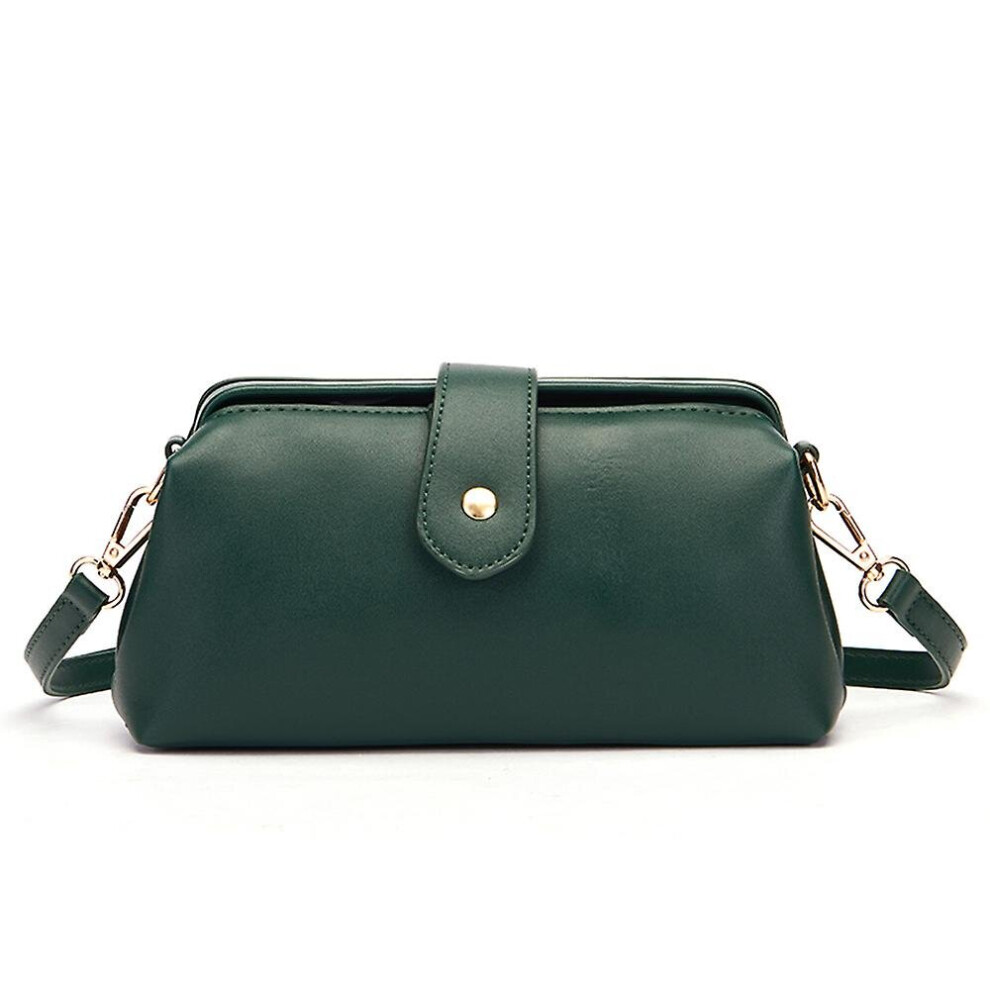 (Green) Doctor Bag Crossbody Small Classic Leather Handbag Handmade Fashion Crossbody