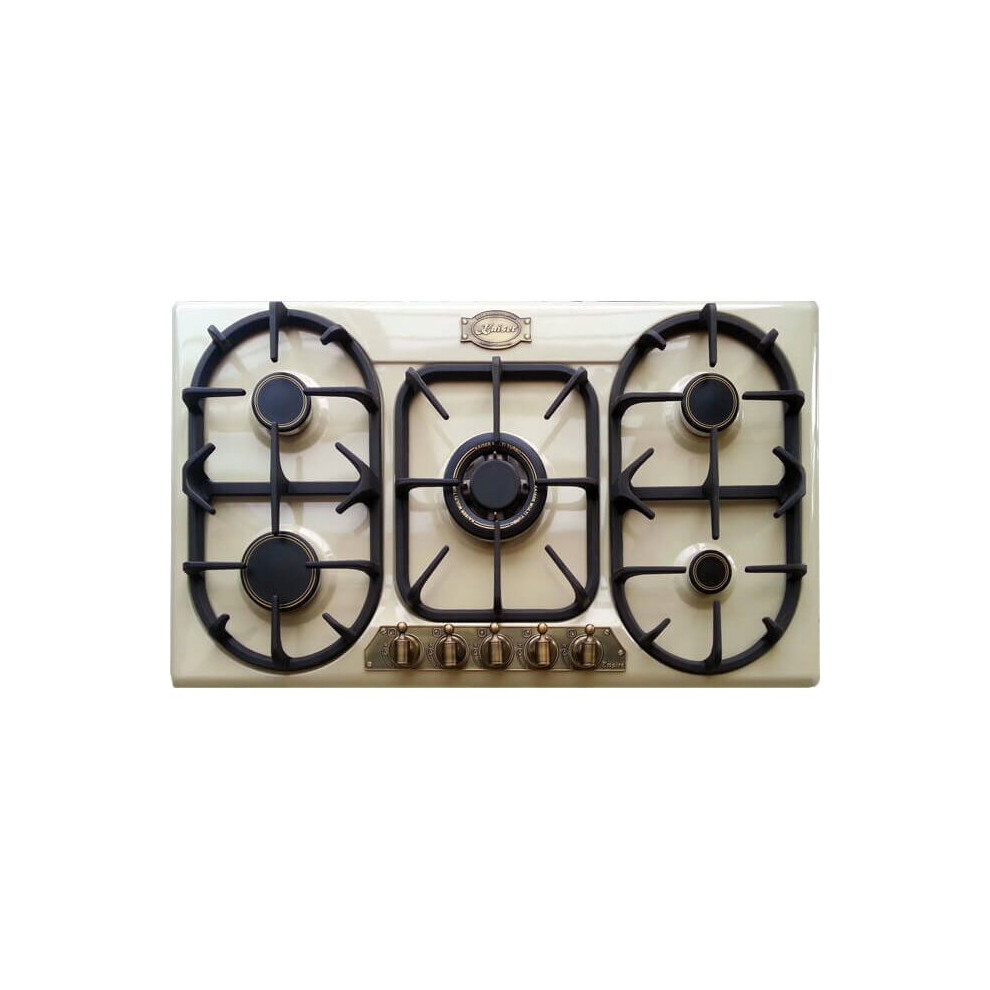 Kaiser Empire 86Cm Gas Hob | Ivory 5 Burner Cooktop