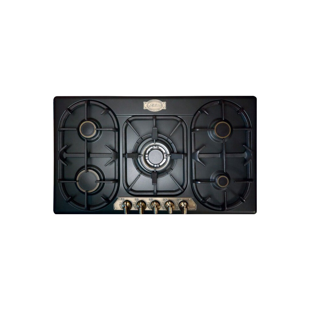 Kaiser Empire 86Cm Gas Hob | Black 5 Burner Cooktop | Kg 9325 Em Turbo
