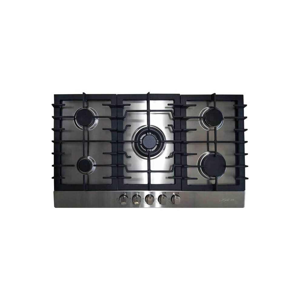 Kaiser Grand Chef 86Cm Gas Hob | 5 Burner Stainless Steel Cooktop Silver