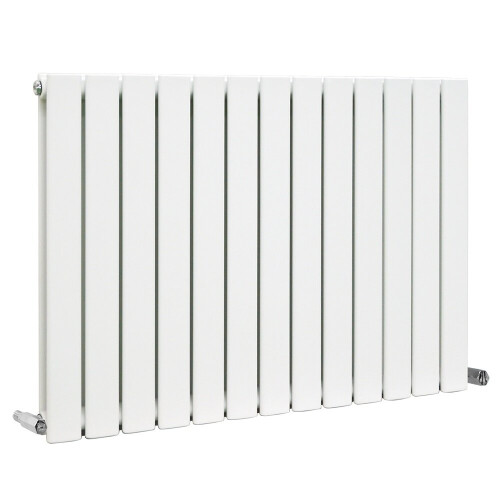 NRG (Horizontal 600x884mm - Double) NRG Flat Panel Designer Bathroom Central Heating Radiator Gloss White Column 2