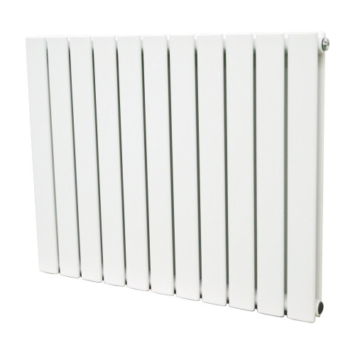 NRG (Horizontal 600x748mm - Double) NRG Flat Panel Designer Bathroom Central Heating Radiator Gloss White Column 1