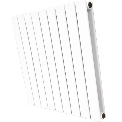 NRG (Horizontal 600x612mm - Double) NRG Flat Panel Designer Bathroom Central Heating Radiator Gloss White Column 1