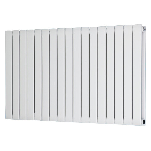 NRG (Horizontal 600x1156mm - Double) NRG Flat Panel Designer Bathroom Central Heating Radiator Gloss White Column 1