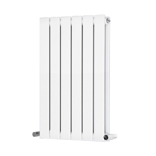 NRG (Horizontal 600x408mm - Double) NRG Flat Panel Designer Bathroom Central Heating Radiator Gloss White Column 2